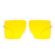 Zenithia - Square Oversize Women Flat Top Fashion Sunglasses