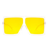 Zenithia - Square Oversize Women Flat Top Fashion Sunglasses