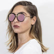 FARMINDALE | Polarized Circle Round Brow-Bar Fashion Sunglasses