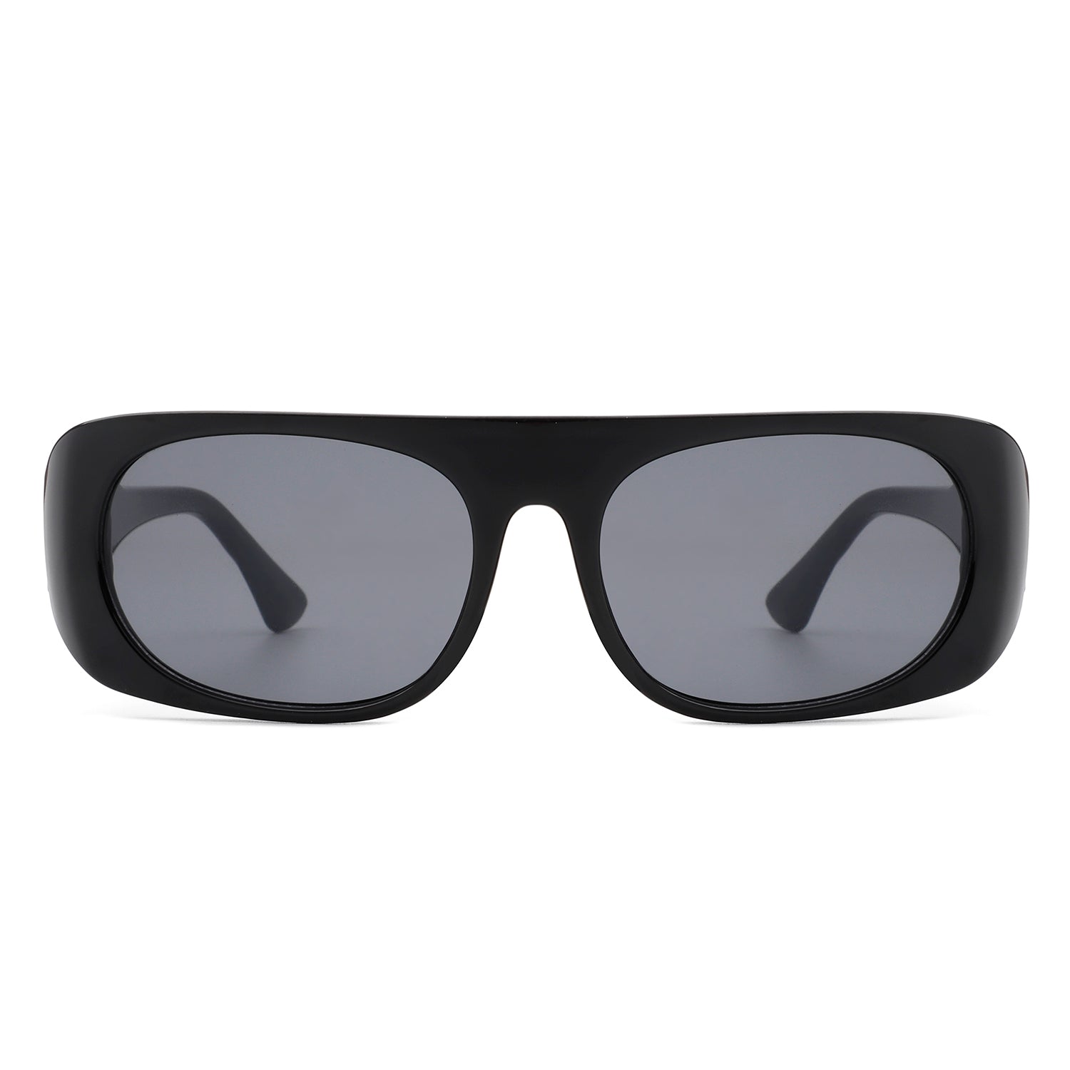 Midnites - Rectangle Retro Oval Fashion Flat Top Vintage Sunglasses