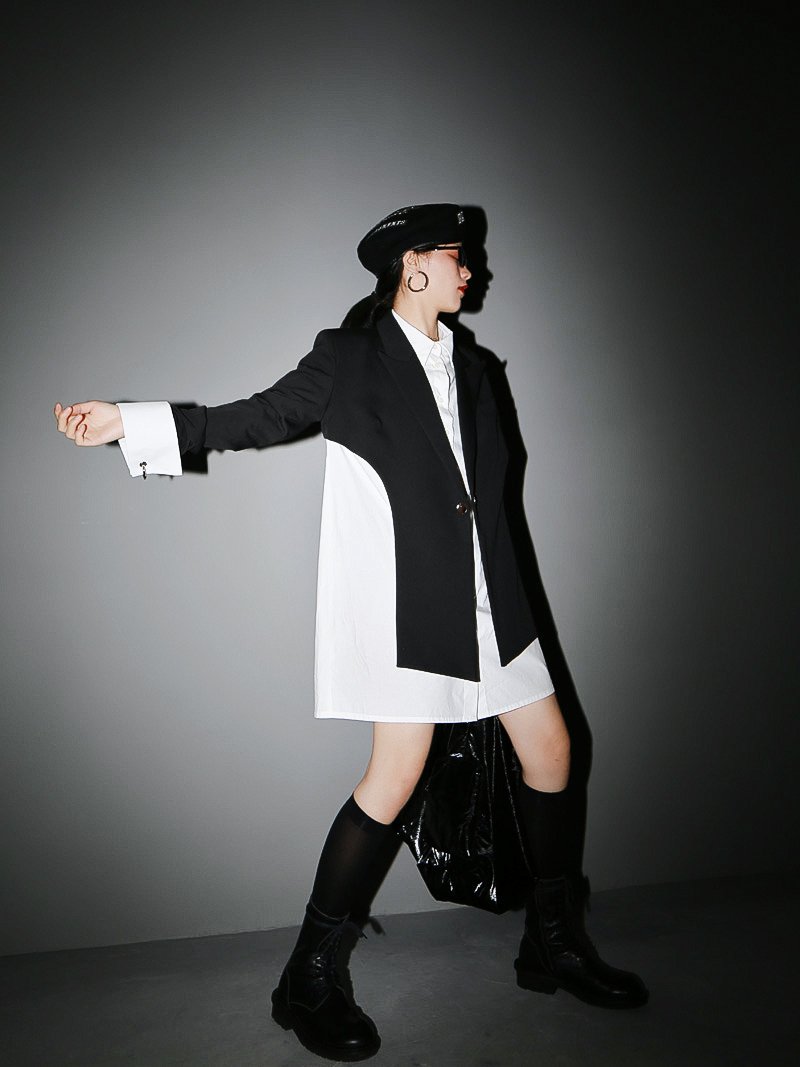 Kaida Cross Split Long Sleeve Jacket