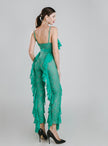 Green Ruffles Jumpsuit