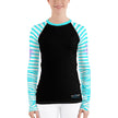 Women's Reels and Reefs Striped Sea Skinz Performance Rash Guard UPF 40+