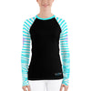 Reels and Reefs Rayé Sea Skinz Performance Rash Guard UPF 40+ pour femme