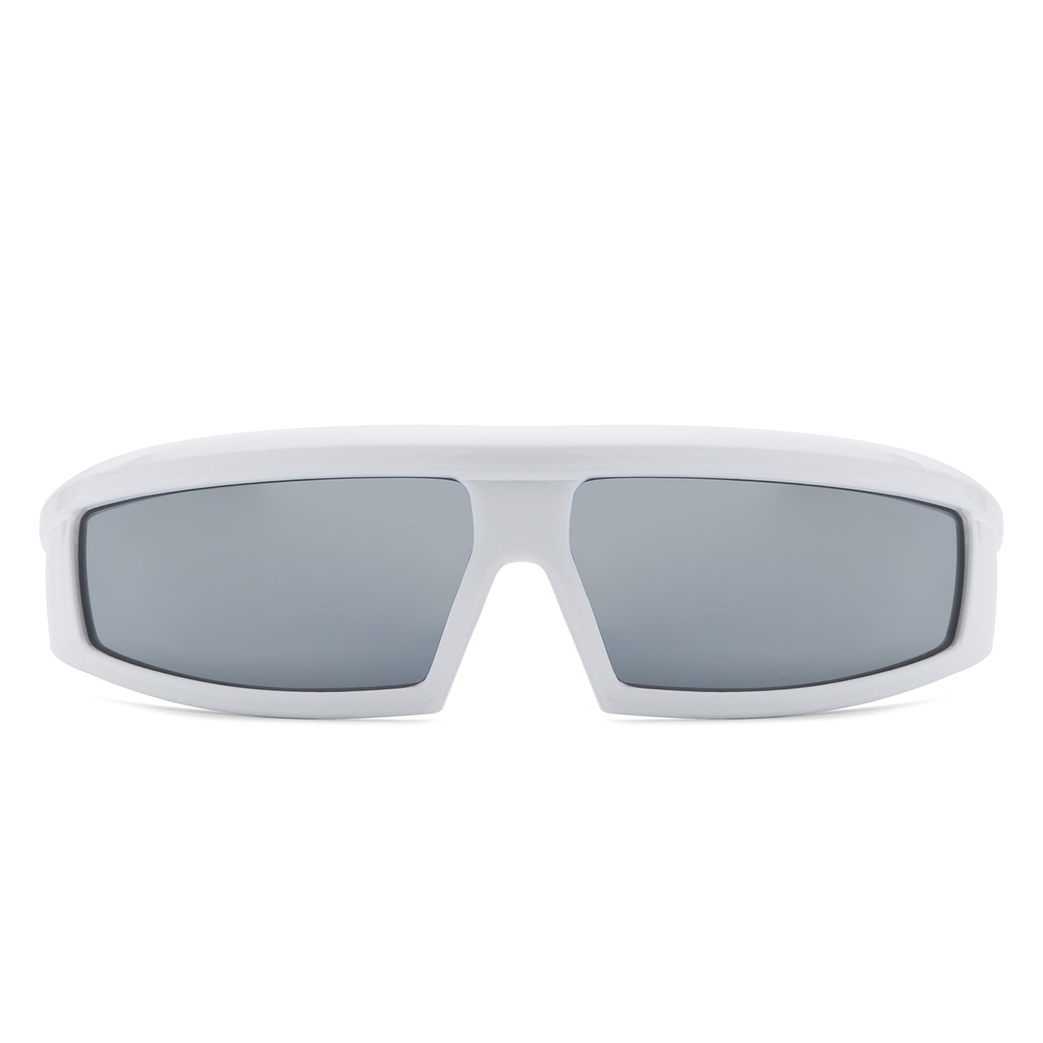 Starwise - Rectangle Y2K Futuristic Sports Flat Top Wrap Around Sunglasses