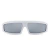 Starwise - Rectangle Y2K Futuristic Sports Flat Top Wrap Around Sunglasses