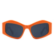 Shimmerz - Square Oversize Irregular Wavy Temple Design Fashion Sunglasses