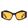 Shimmerz - Square Oversize Irregular Wavy Temple Design Fashion Sunglasses