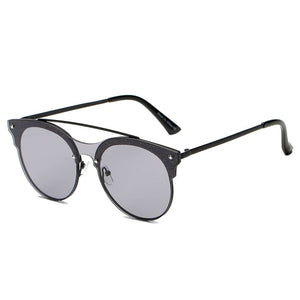 ENDICOTT | Round Circle Brow-Bar Tinted Lens Sunglasses