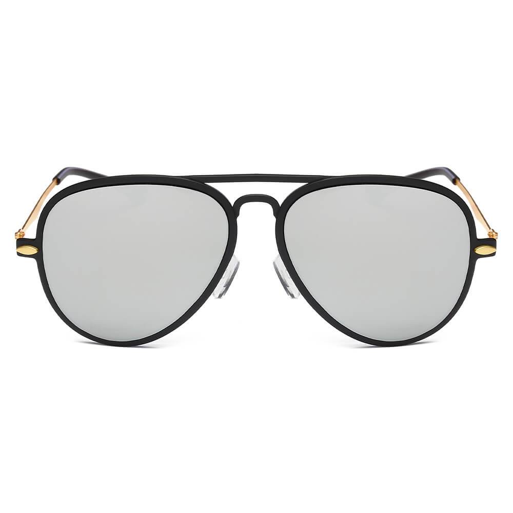 DURHAM | Unisex Mirrored Aviator Fashion Sunglasses