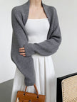 Touka Knitted Shrug Scarf - Gray