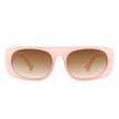 Midnites - Rectangle Retro Oval Fashion Flat Top Vintage Sunglasses