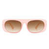 Midnites - Rectangle Retro Oval Fashion Flat Top Vintage Sunglasses