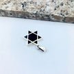 Black Onyx Star of David Silver Pendant