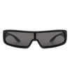 Orion - Futuristic Wrap Around Fashion Rectangle Shield Sunglasses