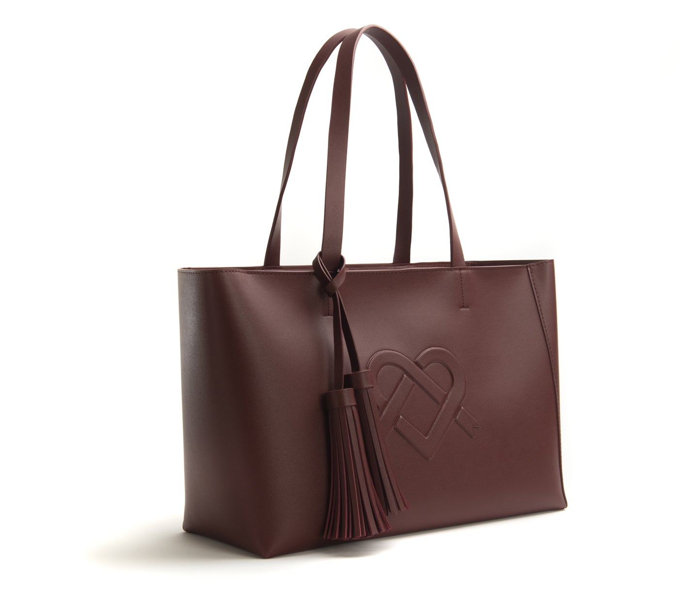 Tippi - Burgundy Vegan Leather Tote Bag