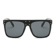 AKRON | Flat Top Oversize Mirrored Square Sunglasses Circle