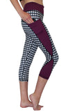 Purple Checker - Pocket Capri