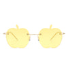 Zephyrus - Rimless Apple Shape Party Frameless Tinted Sunglasses