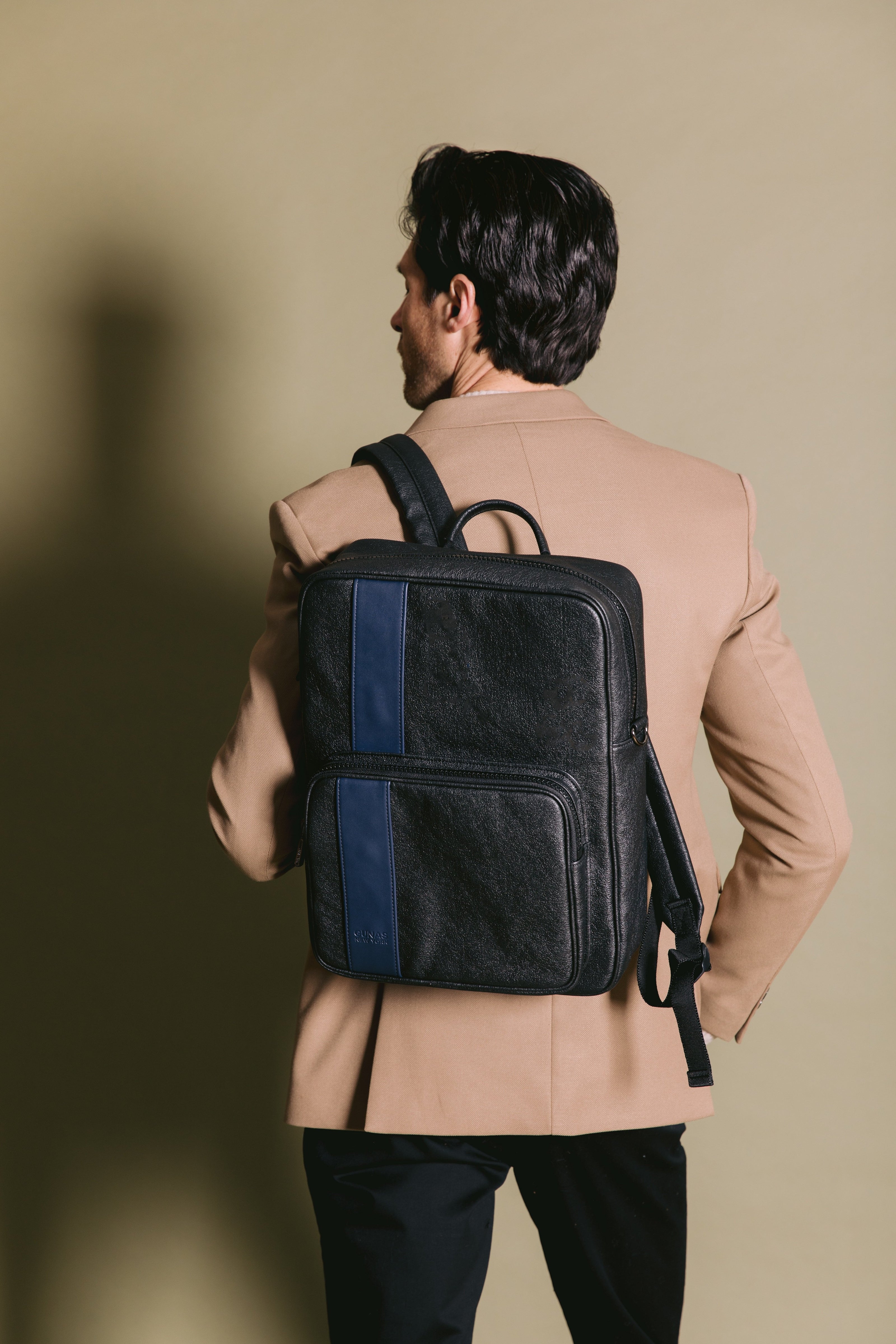 Jared - Sac à dos pour homme en cuir végétalien gris