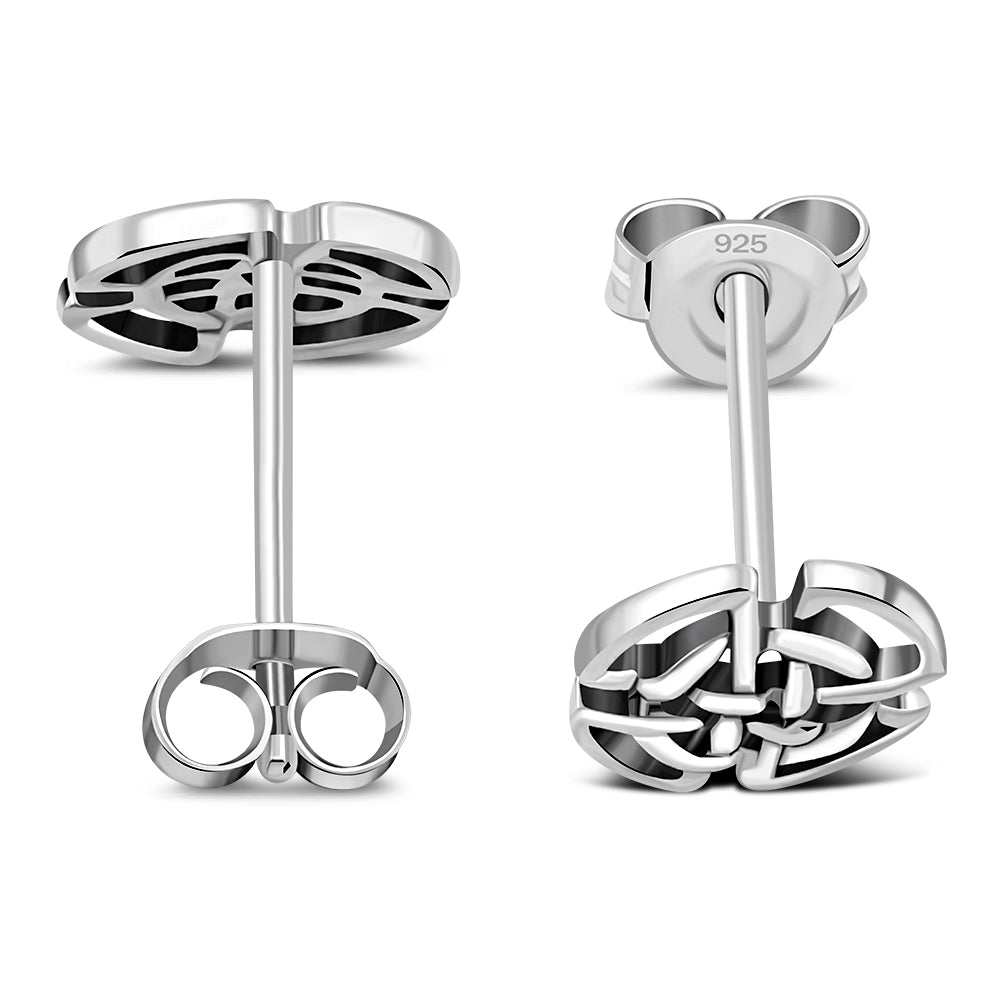 Boucles d'oreilles celtiques unies en argent