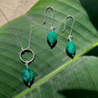 Boucles d'oreilles pendantes chrysocolle