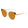 Aspen - Women Trendy Mirrored Lens Cat Eye Sunglasses