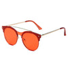 ENDICOTT | Round Circle Brow-Bar Tinted Lens Sunglasses