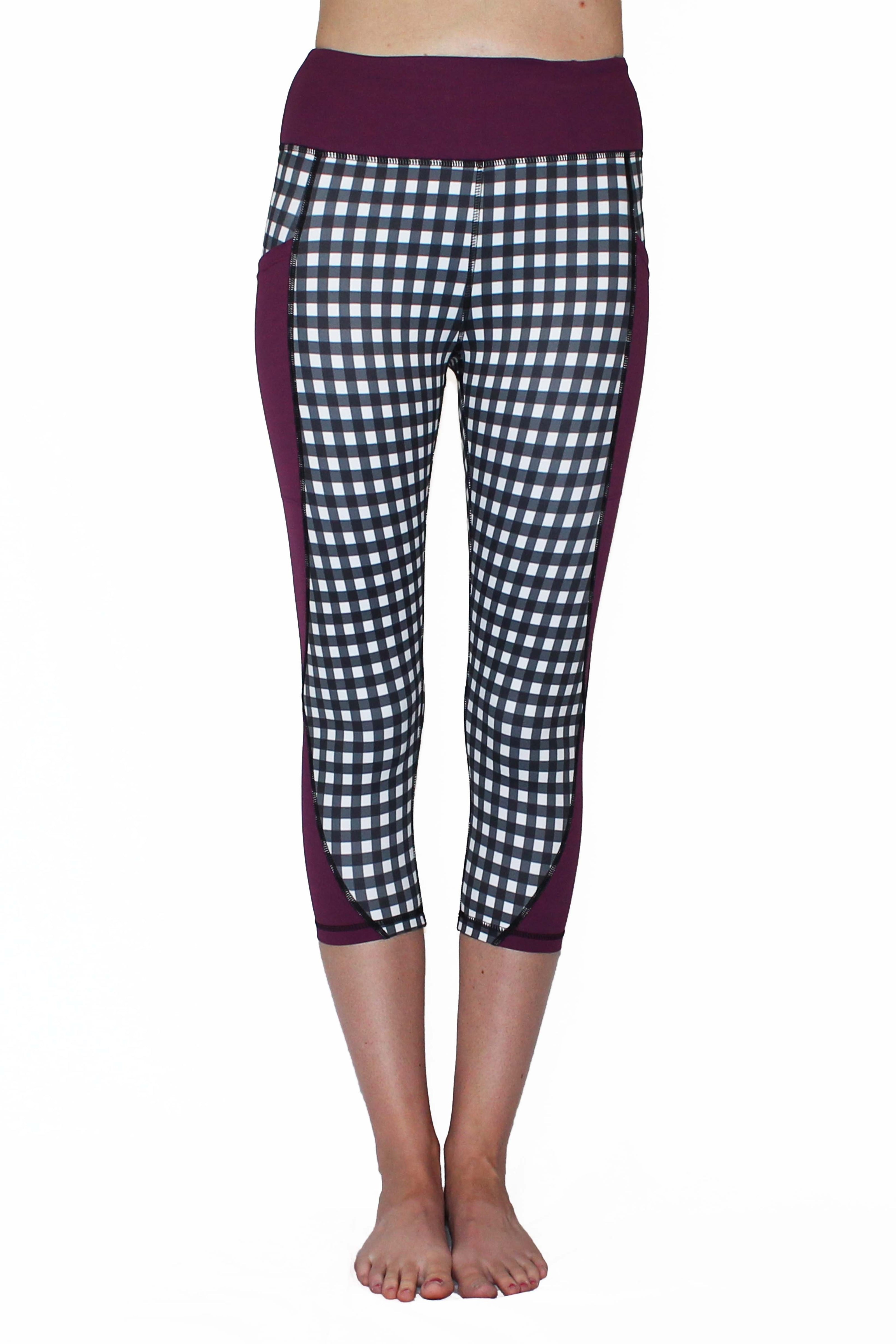 Purple Checker - Pocket Capri