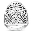 Large Plain Silver Celtic Ring