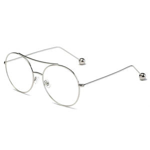 EUREKA | Unisex Round Tinted Lens Aviator Clear Glasses Balled Sunglasses