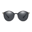 DEWITT | Retro Horn Rimmed Keyhole Bridge Round Sunglasses Circle