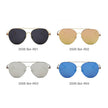 ERIE - Modern Teardrop Aviator Flat Mirrored Flat Lens Sunglasses