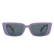 Netheria - Rectangle Retro Narrow Flat Lens Fashion Slim Sunglasses