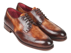 Chaussures derby marron bicolores Paul Parkman pour hommes (ID#995-BRW)