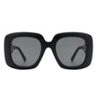 Yarrowia - Women Retro Square Oversized Chunky Fashion Sunglasses