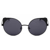 Dublin- Women Mirrored Lens Round Cat Eye Sunglasses