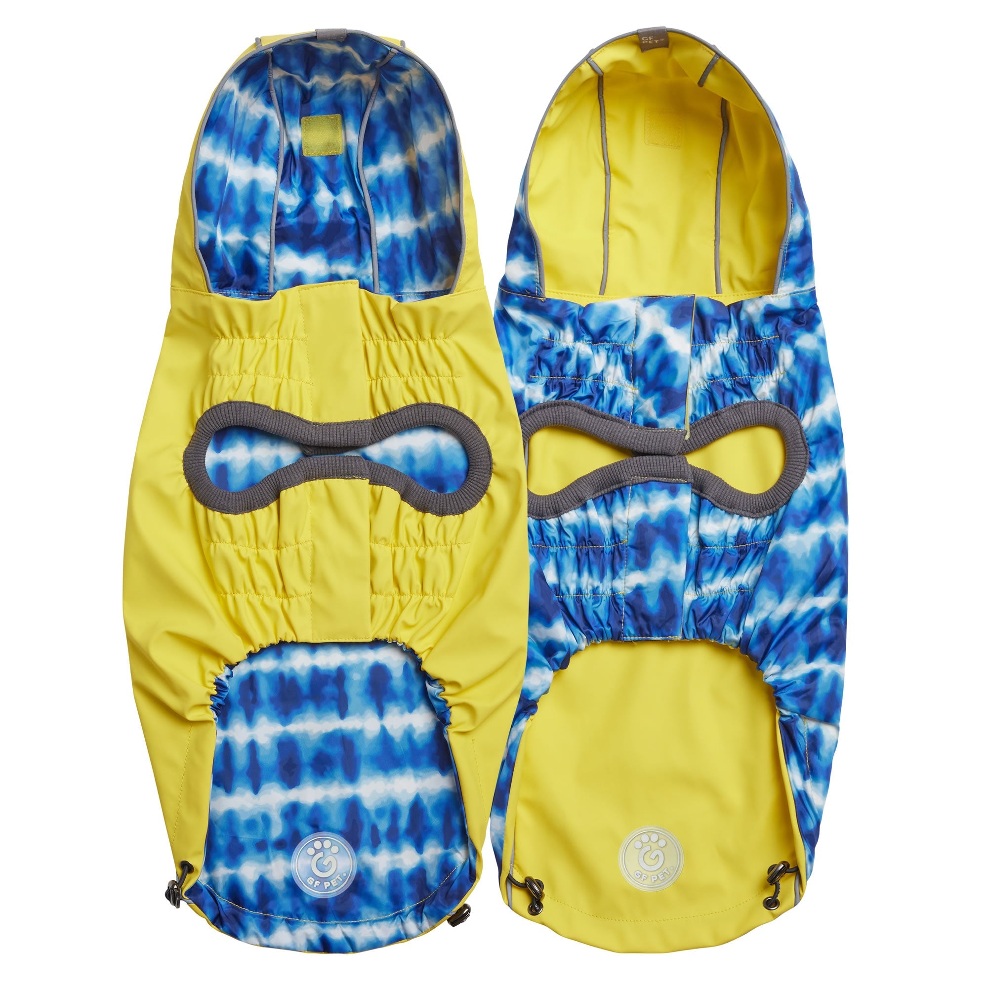 Reversible Elasto-Fit Raincoat - Yellow/Blue