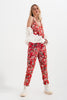 Cami Strap Jumpsuit in Red Floral Print