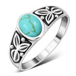 Bague Ethnique en Argent Turquoise