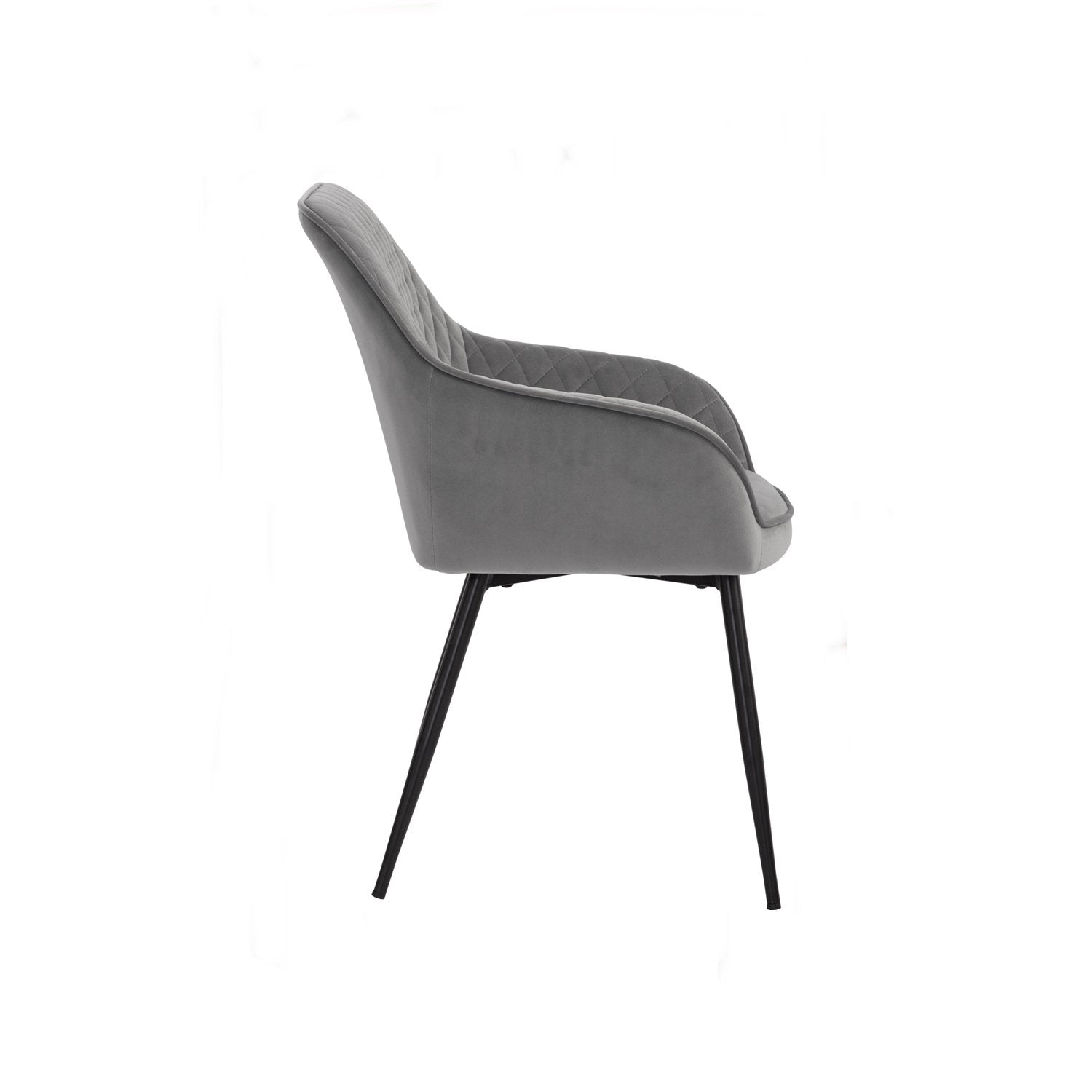 Chaise de salle à manger Hakon - Velours gris