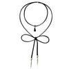 Intrepid Ribbon Bow Choker Layered Necklace