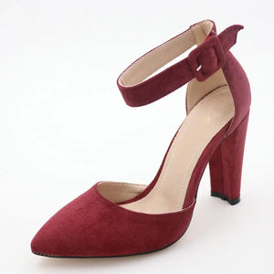 Square High Heel Pointed Toe