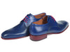 Paul Parkman Chaussures Derby bleues peintes à la main (ID#633BLU13)