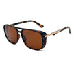 NAPA | Retro Vintage Flat Brow Bar Polarized Square Fashion Sunglasses