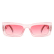 Illumyne - Retro Narrow Rectangle Flat Top Slim Fashion Sunglasses