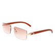 Oceanize - Rectangle Rimless Retro Frameless Fashion Tinted Sunglasses