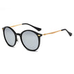 DEWITT | Retro Horn Rimmed Keyhole Bridge Round Sunglasses Circle