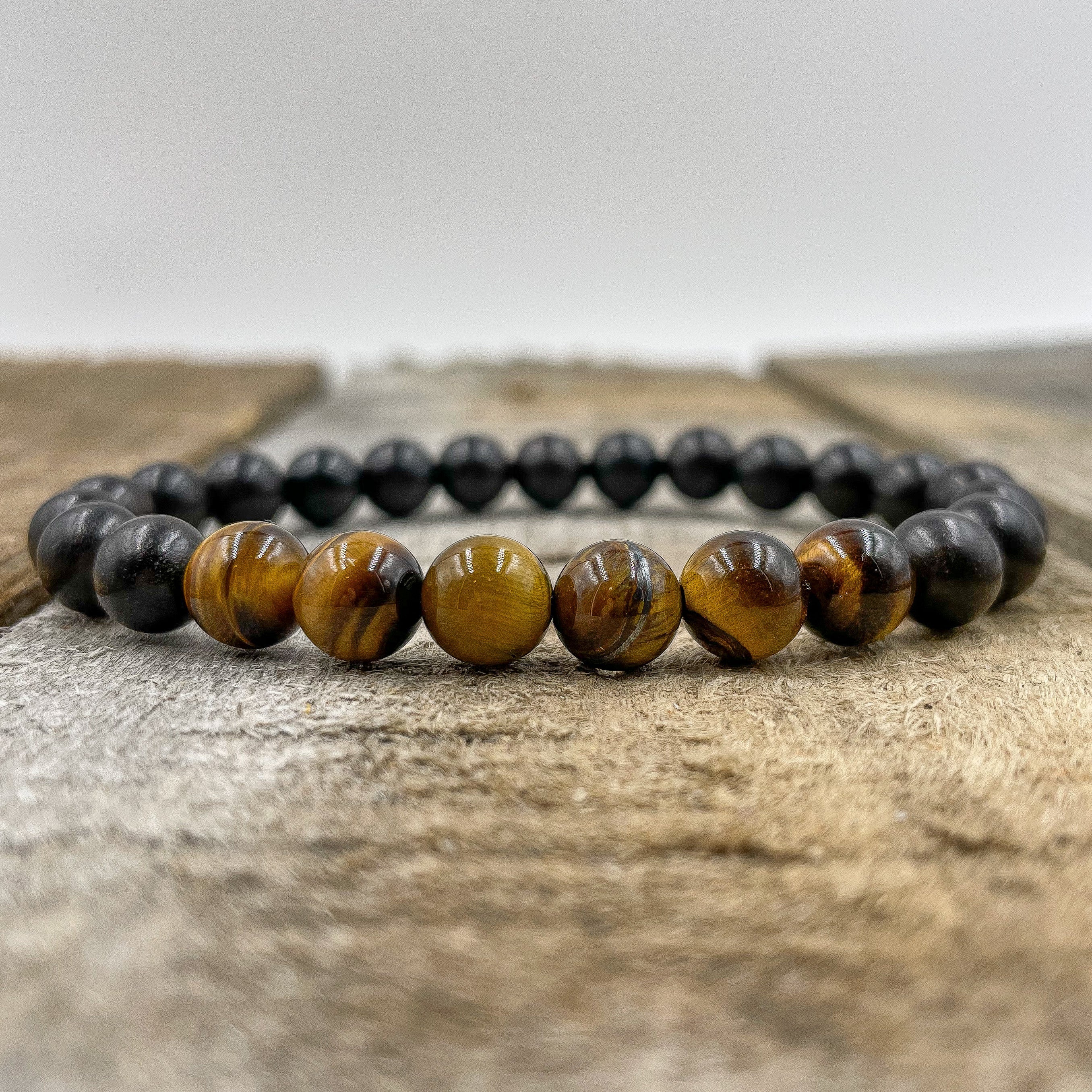 Grove - Tiger Eye & Ebony Blackwood Mala Beaded Bracelet