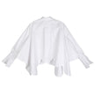 Sonoya Lapel Long Sleeve Irregular Hem Shirt